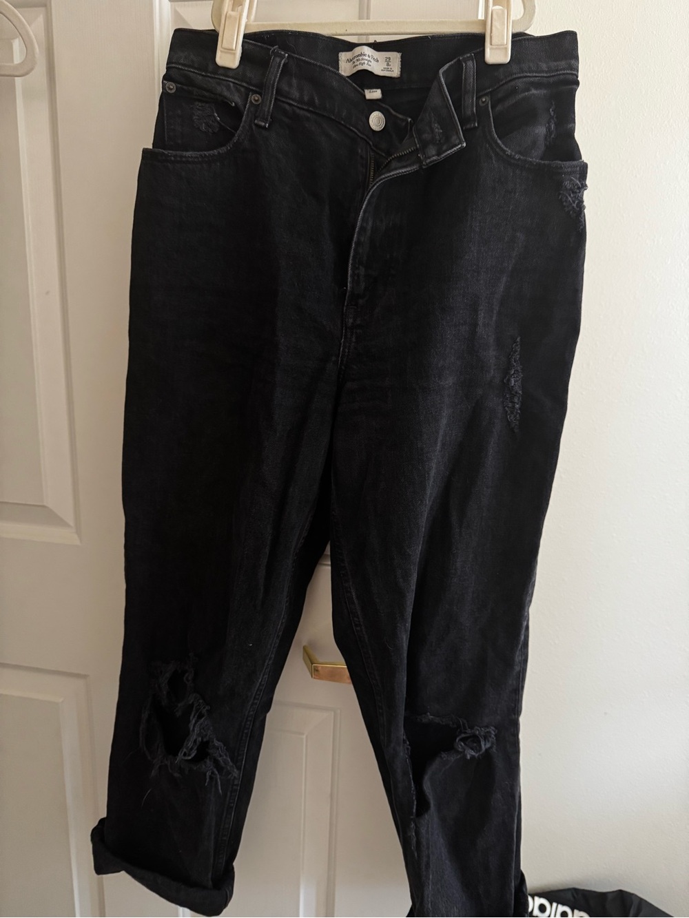 Abercrombie & Fitch Black Ultra High Rise '90s Straight Jeans